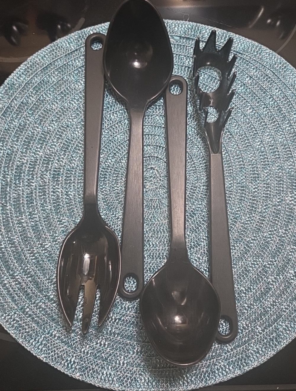 This vintage Taylor Made Black Kitchen Utensil Set 4 Piece